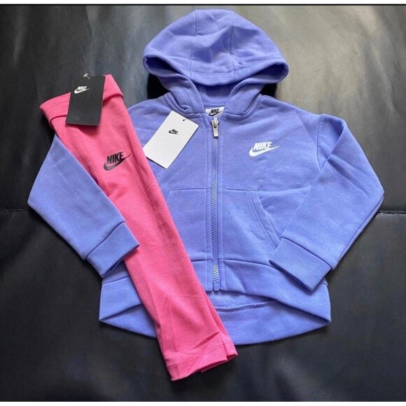 NWT Nike Shimmery Leggings & Hoodie Set Girls Size 3T